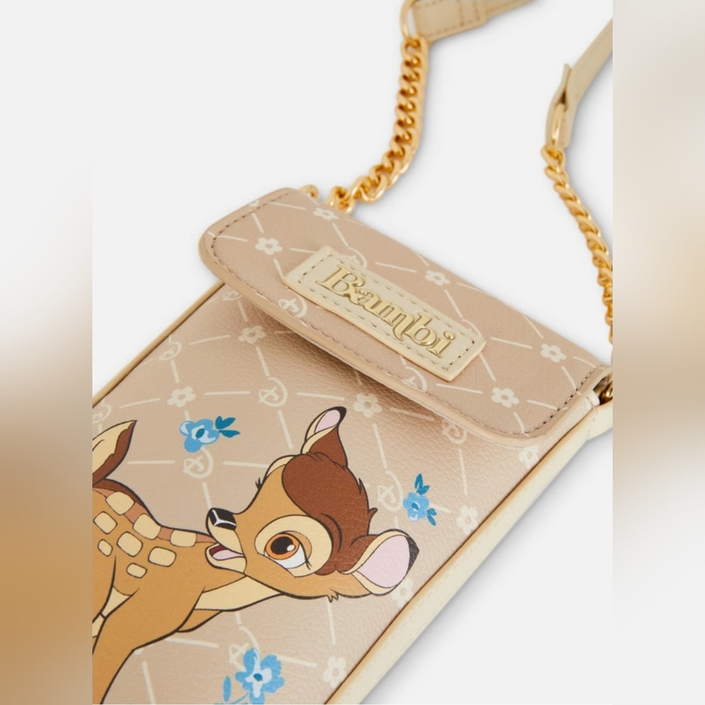 Disney’s Bambi Phone Holder Cream Bambi phone holder with a gold tone chain